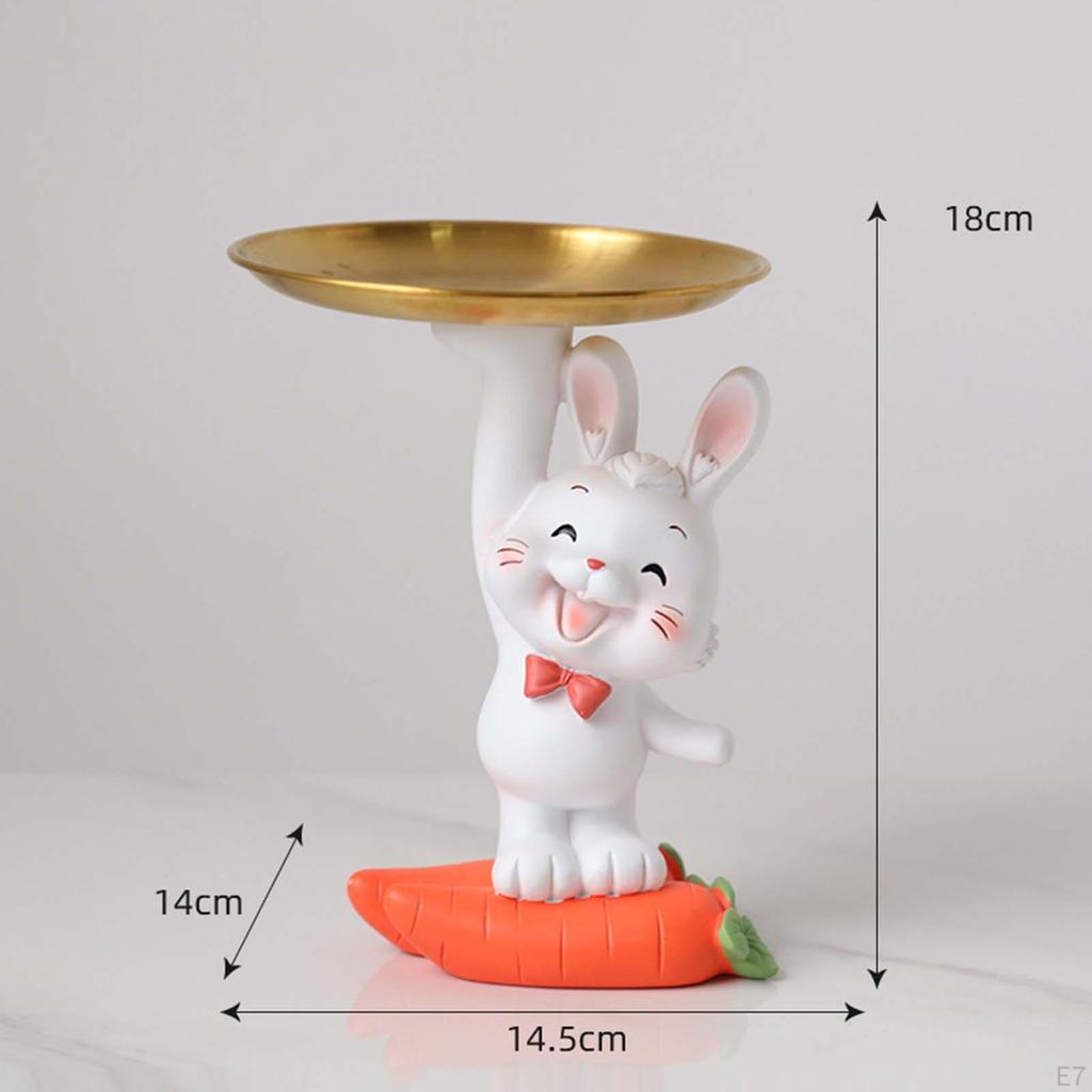 Storage Tray Statue Key Holder Animal Sculpture Multifunctional Modern for Entryway Dining