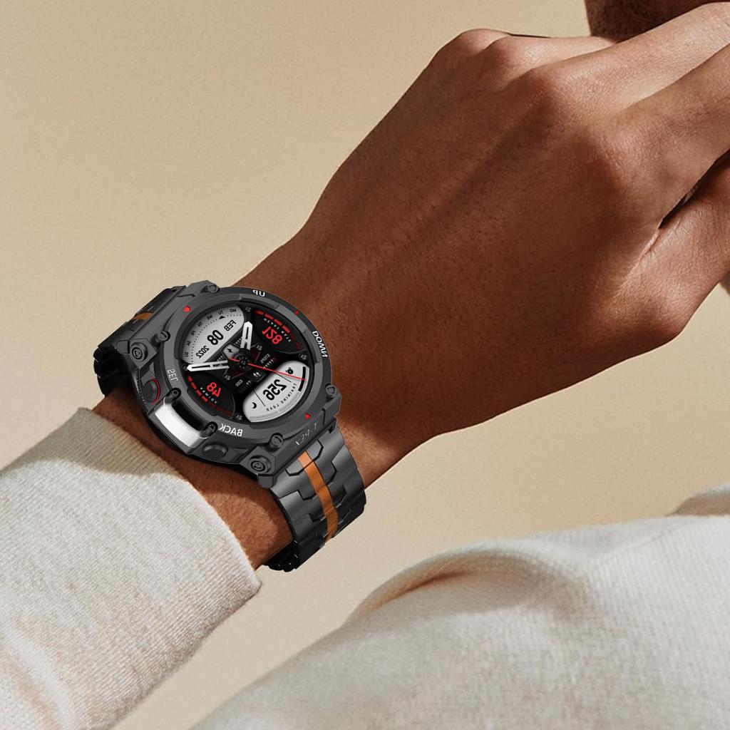 Luxucy Stianless Steel Strap For Amazfit T-rex 3/2 Trex Pro Watch Metal Band Correa For Huami Amazfti TRex Watchband Accessories