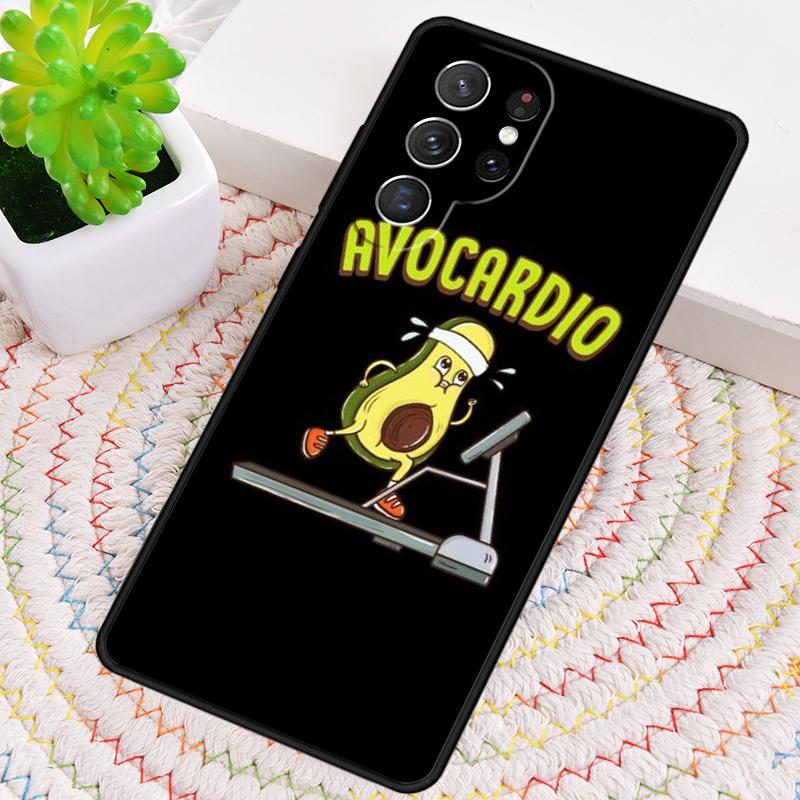 

Avo Cardio Funny Gym Vegan Phone Case for Samsung Galaxy note 10 pro S26 Ultra S23 S24 FE S25 S21 S22 PLUS shockproof Cove Galaxy S21 5G