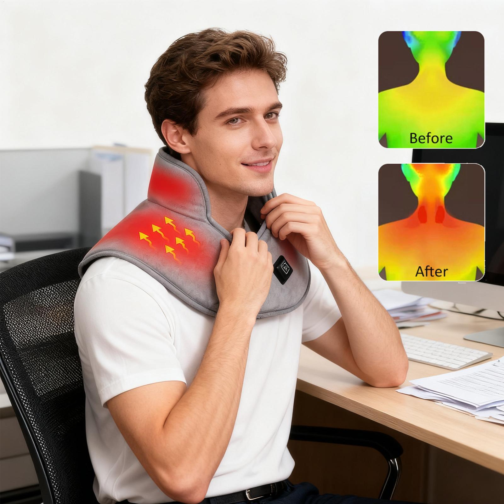 

Heated Neck Wrap 3 Temperature Settings Winter Heater Warmer Wrap Electric Neck Heating Pad For Husband Women Men Mom Dad Father China Mainland