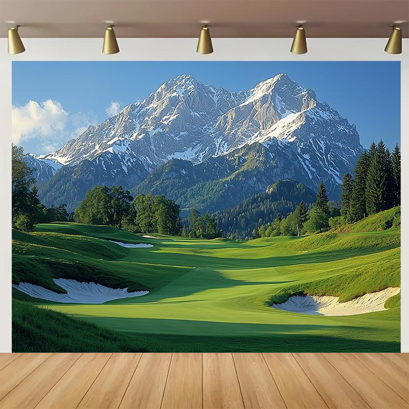 1, baner 2D, baner z tłem poliestrowym pola golfowego - wielofunkcyjna dekoracja domu, tło do fotografii