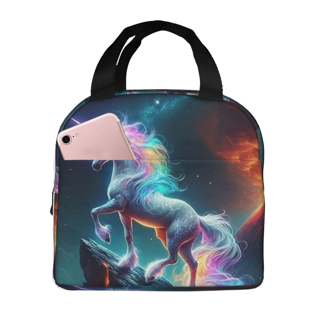 Изолированная сумка-ланчбокс Unicorn Academy для детей, школьный охладитель, термоконтейнер для еды, переносной контейнер для ланч-боксов One Size