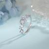French Romantic Star & Moon Cubic Zirconia Ring - Stylish Confession Gift & Fashionable Knuckle Ring