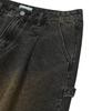 STANDARDERROR 87-Stan110 [Newtro] Minimal Washed Pintuck Bermuda Denim Pants Vintage Black