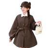 Autumn/Winter 2025 Elegant Double-Sided Wool Coat with Belted Lantern Sleeves - French Style Petite Women's Windbreaker Dress