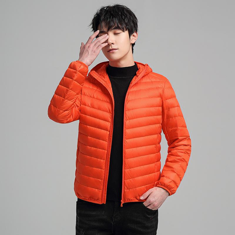 

Новая мужская легкая куртка-пуховик с коротким капюшоном на осень и зиму, новая модная куртка с воротником-стойкой 3XL