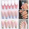 French Manicure Strip Nail Forms Fringe Tip Guides Sticker DIY Wavy Line Nail Art Tips Guides Stickers Stencil Strips Nail Tools