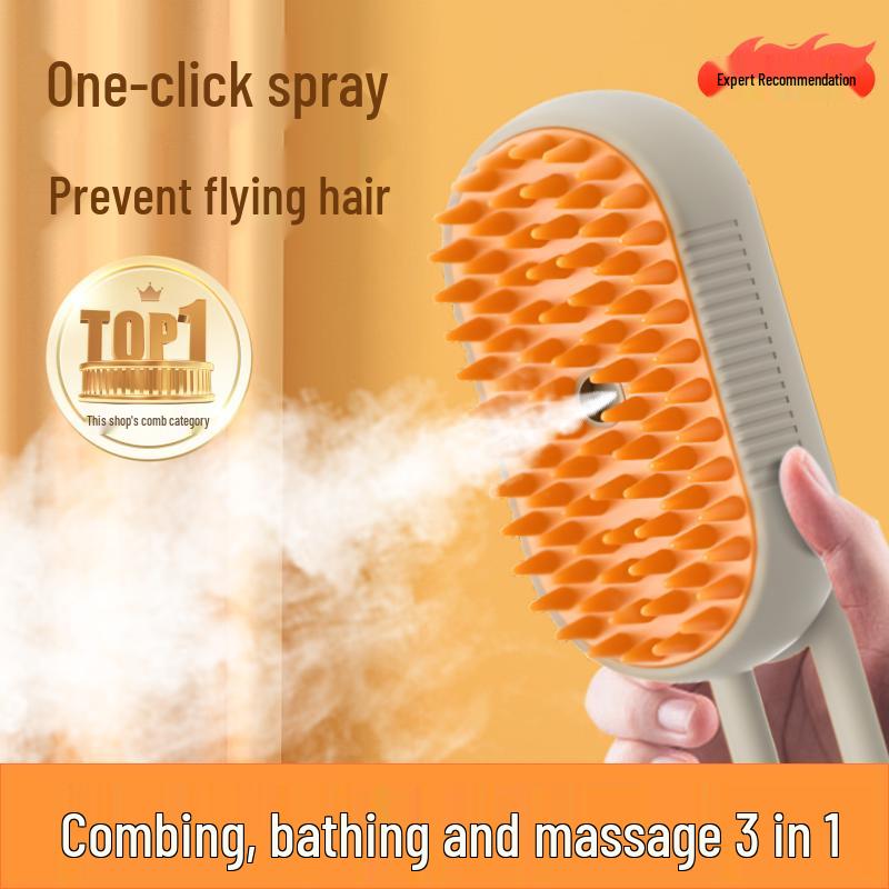 

Паровая массажная расческа для кошек - Инструмент для груминга с восторженными отзывами и рекомендацией продавца Khaki White Silky Mist Massage Comb