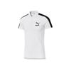 Polo Icônico T7 de Manga Curta com Painéis Masculino Tops Branco 530015-02