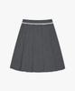 Lmc Wm Lace Pleats Midi Skirt Charcoal