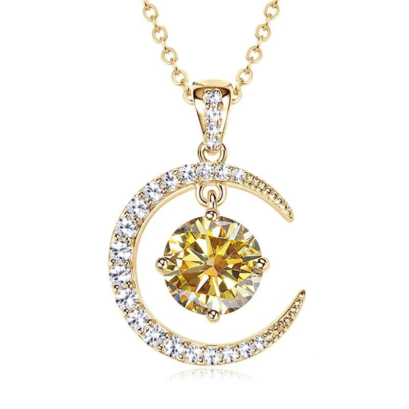Sterling Silver Moissanite Necklace for Women High-end Design Pendant Niche Smart Clavicle Chain Female Fine Jewelry