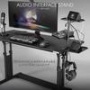 Bauhutte Audio Interface Stand BHP-A220-BK Under Desk Headset Audio Mixer Storage Retrofit