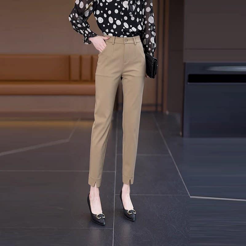 

2026 Spring/Autumn High-Waisted Slim Fit Cropped Harem Pants Medium