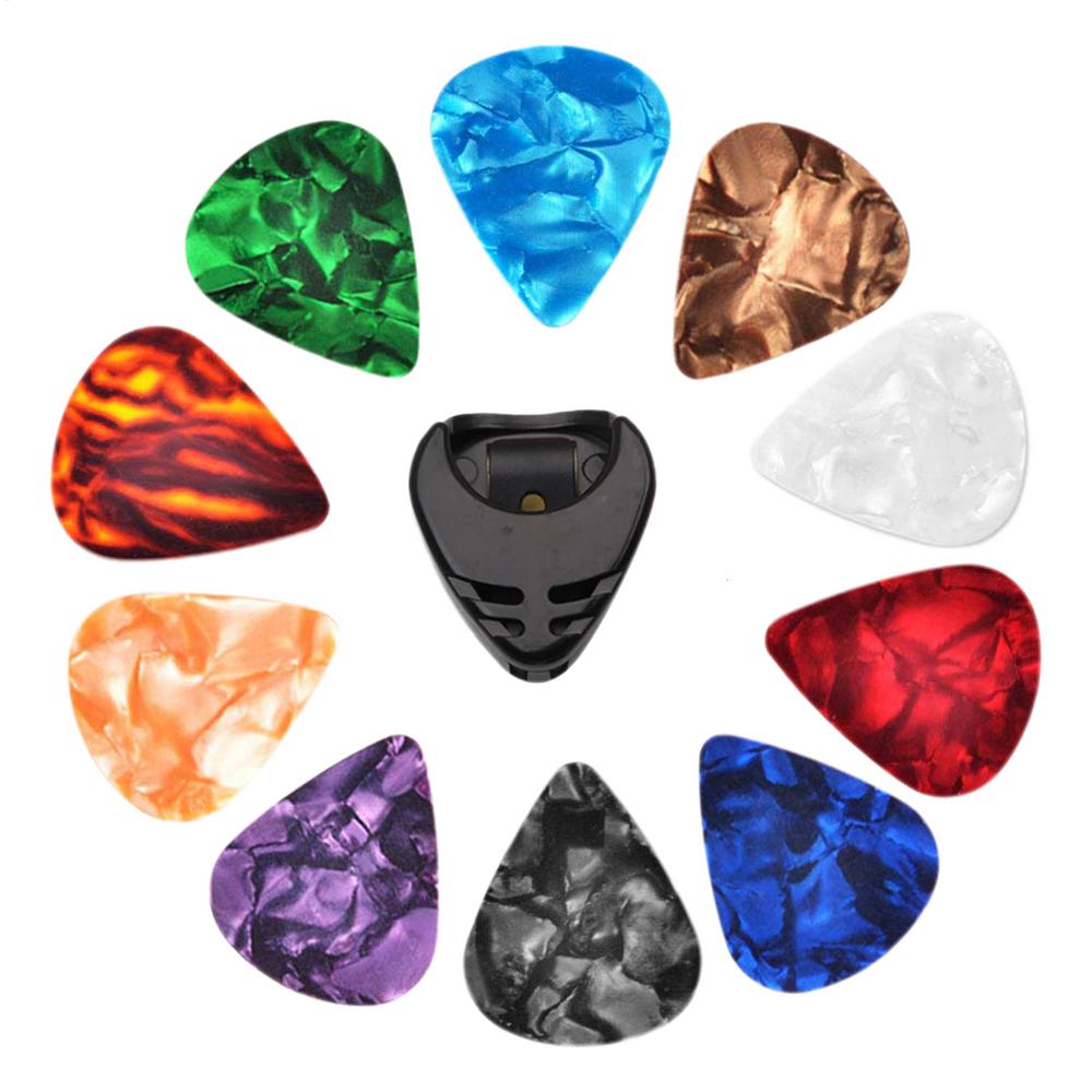 Guitar Picks Bulk 10 Pcs Multicolor Guitar Picks Portable Finger Picks Self-Adhesive Colorful Guitar Picks Electric Guitar Pick