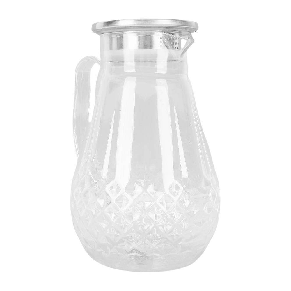 With Handle Clear Beverage Pitcher 1500ml Heat Proof Water Jug Household Use