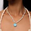 5Pcs Bohemia Bead Choker Colorful Pendant Necklace Fashion Plumeria Necklace  Daily Wear