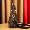 Elegante Tasche mit Vintage-Aufdruck für Damen, vielseitige strukturierte Umhängetasche mit einer Schulter für unterwegs