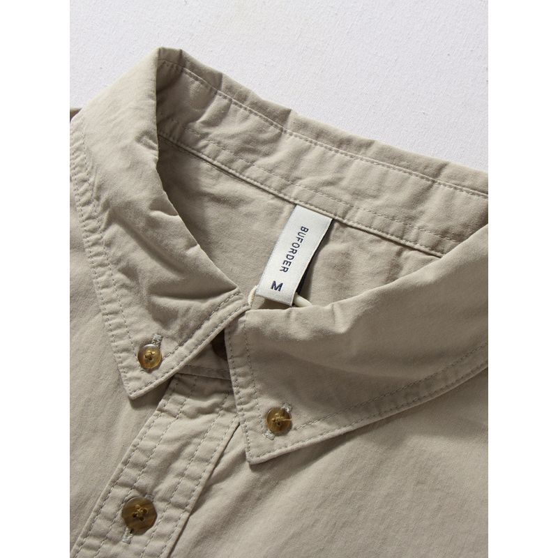 Men's Short-Sleeved Shirt Pure Cotton Thin Breathable Simple Shirt Youth Trend 2024 New Summer Versatile Jacket