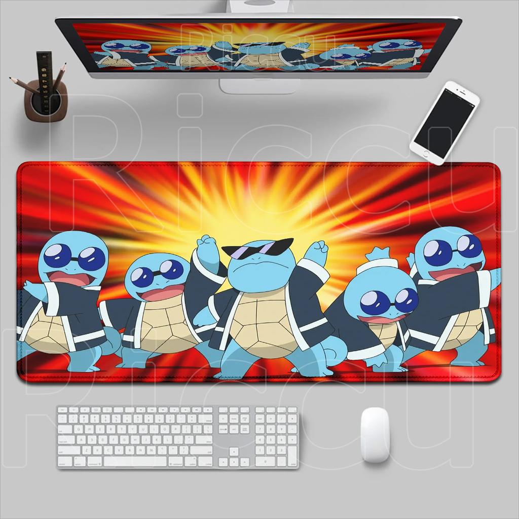 XXL Gaming Laptop Office Convenient Mousepad HD Printing squirtle Anime Desk Carpet Large Lock Edge Pokemon PC Keyboard Tablemat