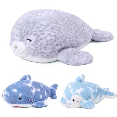Seal Plush Pilllow Soft Sea Lion Shark Stuffed Plushies Dolphin Plush Doll Sea Life Fish Plush Toy Room Decor Cushion Doll