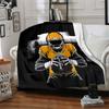 1 Stück Gelbe Rugby-Spieler-Decke, Leichte Flanell-Kuscheldecke für Sofa, Bett, Reisen, Camping, Wohnzimmer, Büro, Couch, Stuhl und Bett