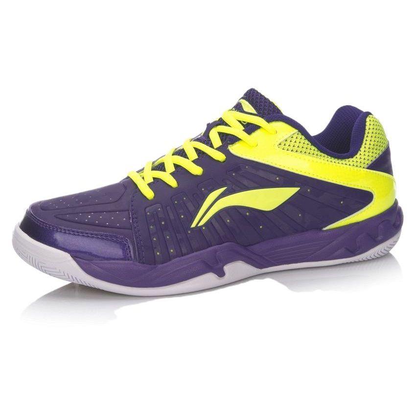 

Li Ning Flash Удобные модные амортизирующие нескользящие износостойкие низкие кроссовки для бадминтона мужские туфли фиолетовые AYTM023-2 41⅔