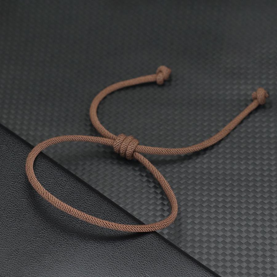 

New Minimalist Rope Bracelet Men Women Handmade Adjustable Lucky Cord Chain Braslet Friendship String Braclet Couple Brazalete коричневий