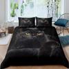 Cat Duvet Cover Set Pet Cats Pattern Twin Bedding Set Cute Kitten For Boys Mysterious Black Cat King Size Quilt Cover