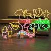 Enseigne lumineuse au néon led - cactus - vert - rechargeable usb - décoration intérieure - 10w