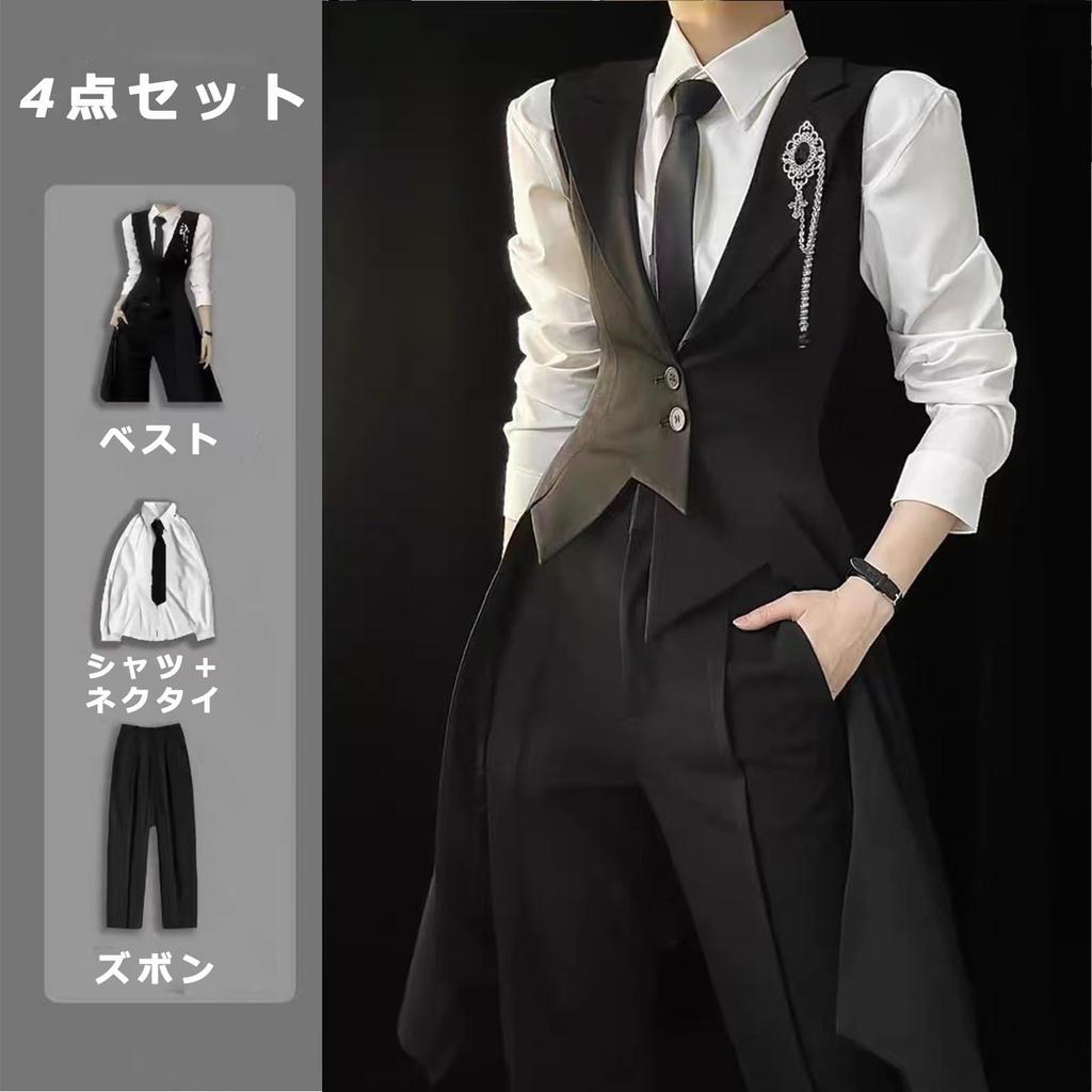 [KALAOK] Butler Cosplay Costume, Uniform, Fancy Dress, Everyday Wear, Cosplay Costume, Young Master, Photoshoot, Stage Costume, Black, XL
