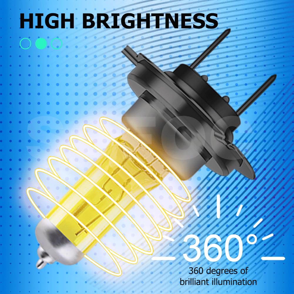 SOFOC H7 Bulb 12V Car Headlight Light Yellow 4000K Front