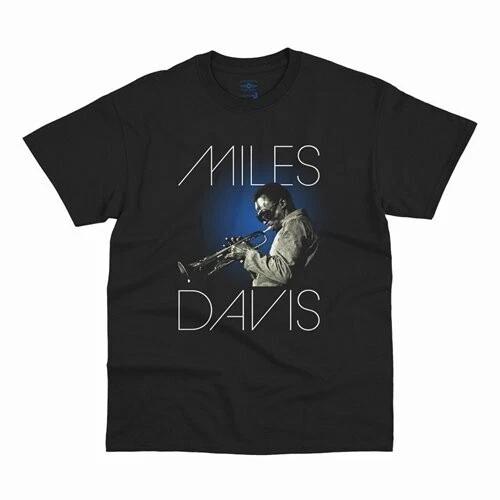 Miles Davis - Miles Davis - Blue Aura Graphic - Heavy Cotton T-Shirt - XL Black XXXL