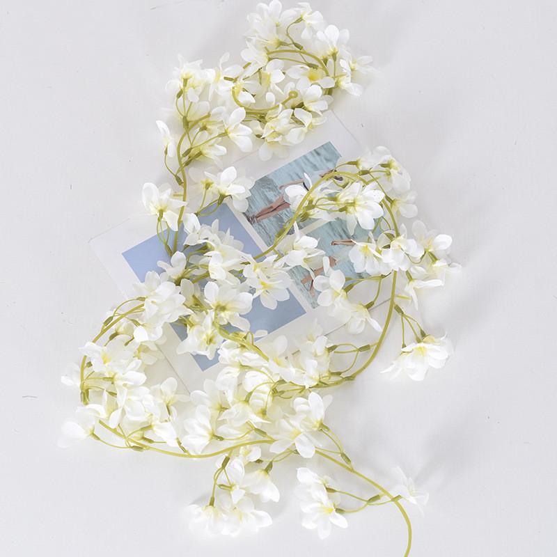 Simulated Rose Winter Jasmine Cherry Blossom Artificial Vine Decoration For