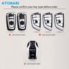 Leather Car Key Case Smart Remote Fob Protector Cover Keychain Holder for BMW 1 2 3 4 5 6 7 Series X1 X2 X3 X4 X5 X6 X7 GT M5 M6