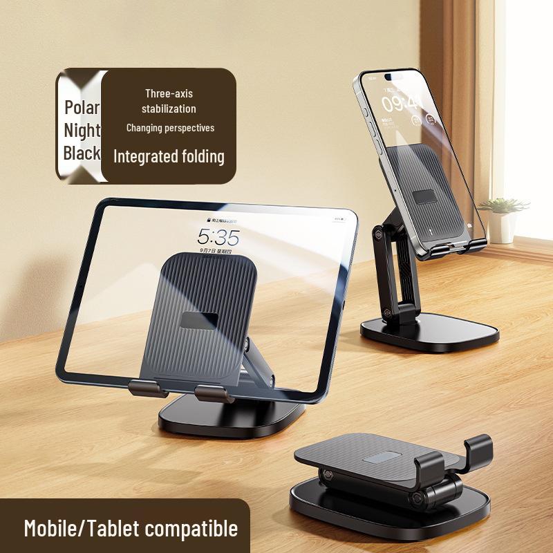 

Best-Selling Foldable Desktop Stand for Phones & Tablets – Ideal for Photos, Videos, and Live Streaming чёрный