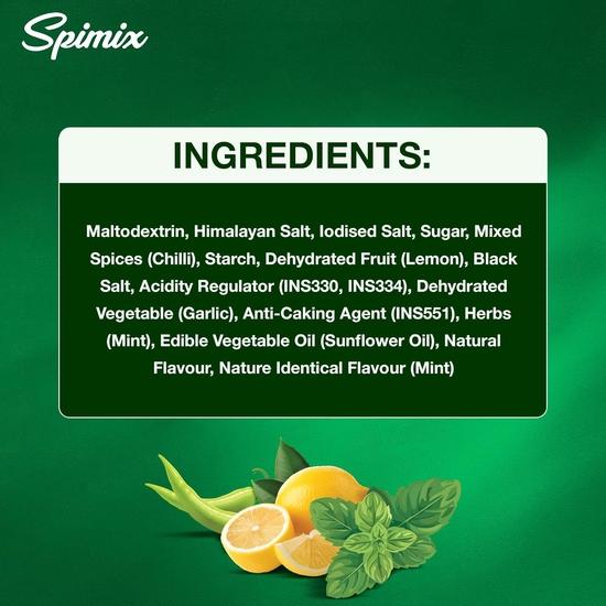 SPIMIX Zitrone Chili Minze Würzmischung | 120g | Gesünder gemacht mit Vitamin B12 & D und Himalaya-Rosa Salz | Pikantes & Scharfes Chaat Masala