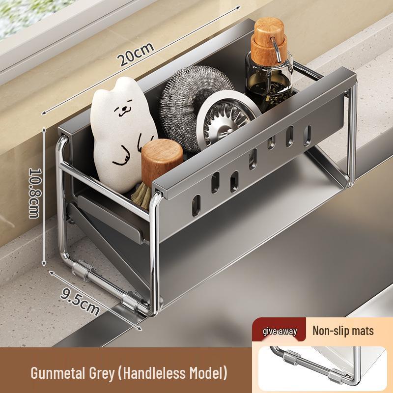 

Multi-Functional Sink Sponge Holder Dish Rack - Hanging Kitchen Basket for Dishwashing Sponge and Rag Storage