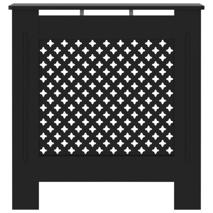 Cache-radiateur - vidaXL - 325568 - MDF Noir - 78 cm - Design moderne à lattes