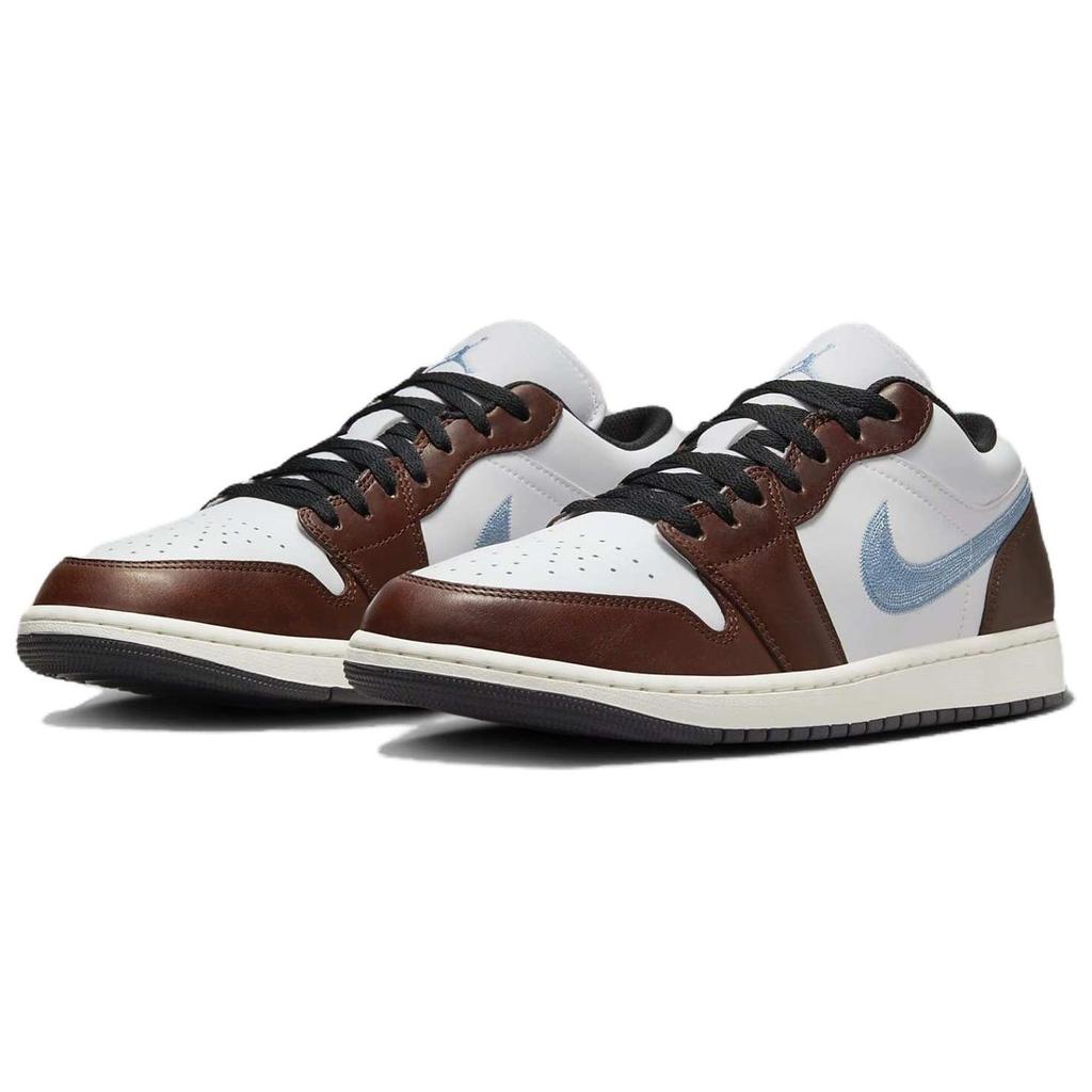 Air Jordan 1 Retro Low SE Brązowe Niebieskie Szare Męskie Trampki Biały Czarny Żagiel FQ7832-142