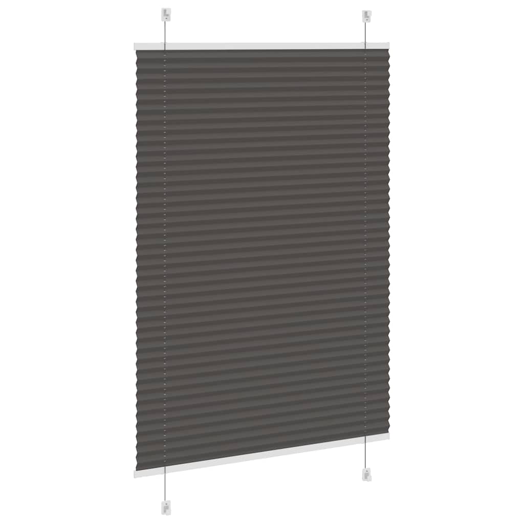 Black Pleated Roller Blind 95X150 Cm Fabric Width 94.4 Cm