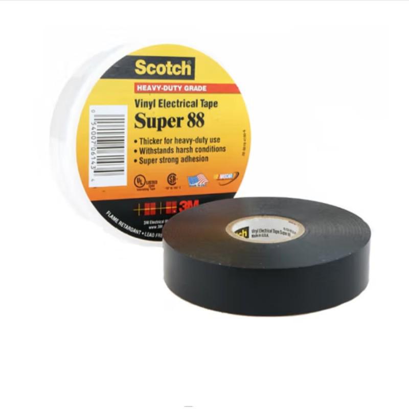 3M Scotch Super 88 Elektrikertejp PVC Vattentät Isolerande Tejp Högtemperatur