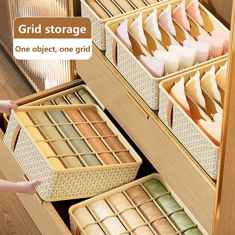 Underwear Storage Box Foldable Storage Box Pants Underwear Sock Organizer Clothes Compartment Box