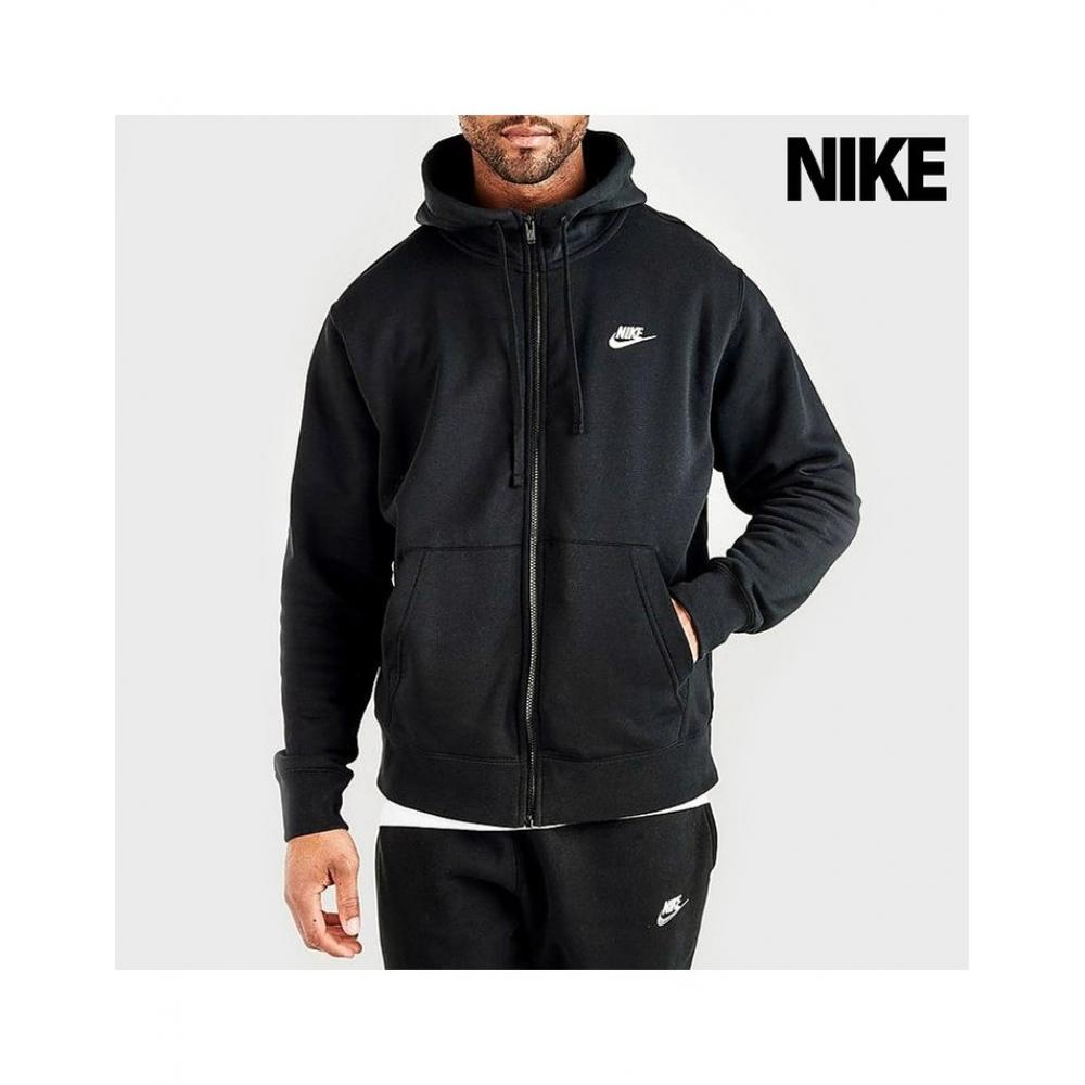 

Nike Мужская толстовка с капюшоном S nSw Club brushed на молнии Bv2645 010 blackM