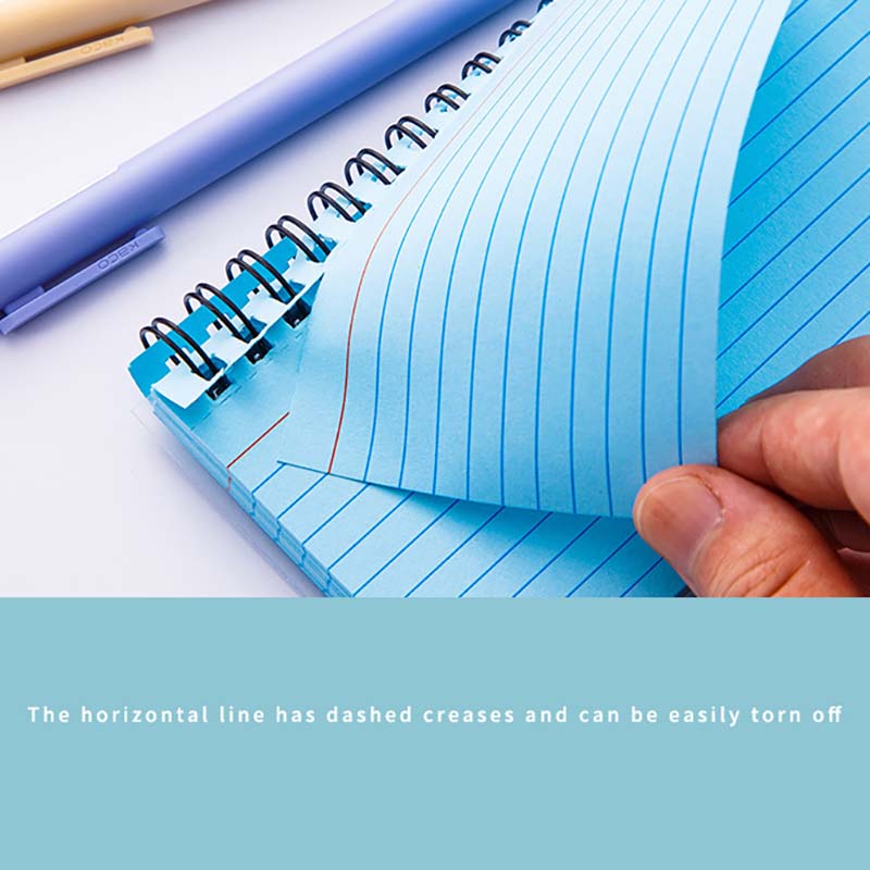 WTEMPO Small Spiral Pocket Notebooks Memo Pads for Home Office School Tearable Horizontal Line Notepads 5 Colored Notebooks 50 Sheets Per Notebook
