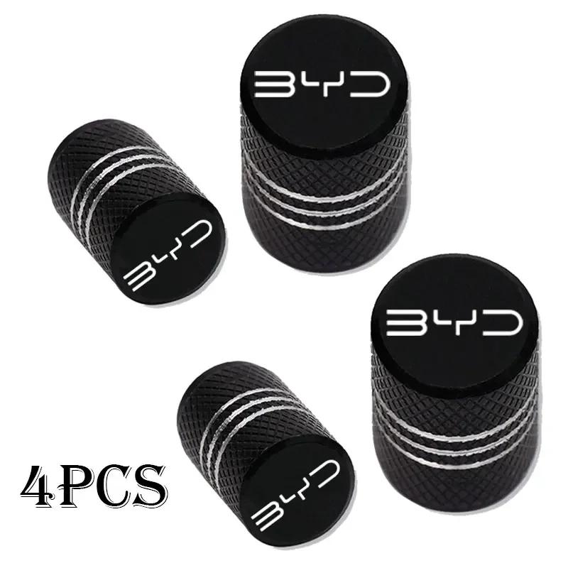 Car Wheel Tire Air Valve Caps Stem Cover With Brand For BYD ATTO 3 Song Plus Tang Han TAN Seal Dolphin Mini Seagull Shark King