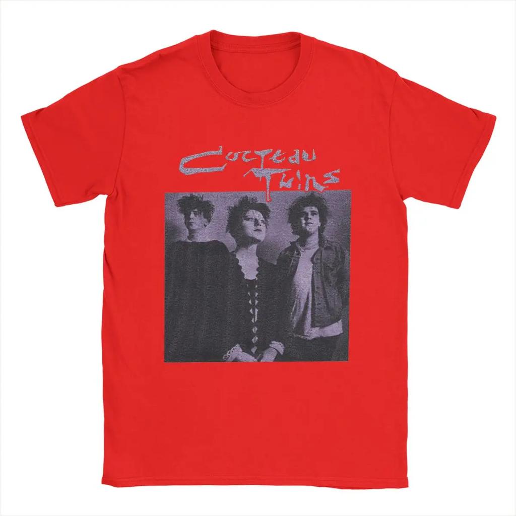 Fantastiske Cocteau Twins T-skjorter for menn Rund hals Ren bomull T-skjorter Kortermede T-skjorter Trykte klær