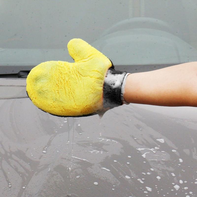 Car Wash Mitt Microfiber Chenille Wash Mitt 24x20cm Soft Car Cleaning Glove Ultra Soft Mitt Wash Towels