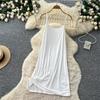 Robe Mi-Longue Imprimé Léopard Style Designer pour Femme Décontractée Coupe Ample avec Manches Bouffantes Liens à Nouer Robe Longue en Mousseline