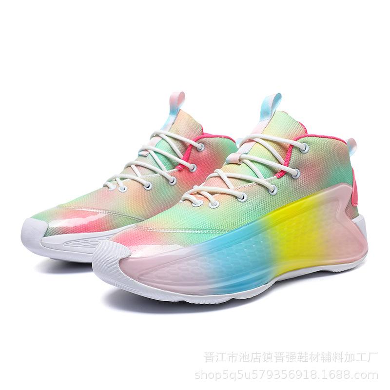 

Высококачественные настоящие баскетбольные кроссовки, те же дышащие и износостойкие боевые ботинки для мужчин и женщин, удобные с мягкой подошвой и амортизацией 36