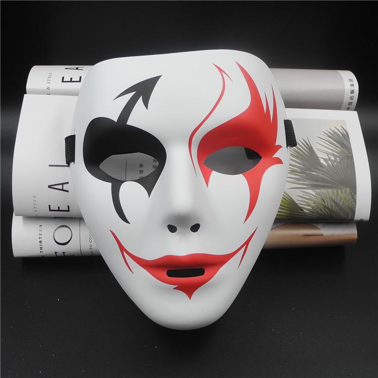 Hand-Painted Hip-Hop Masquerade Full-Face Mask for Street Dance - Unisex